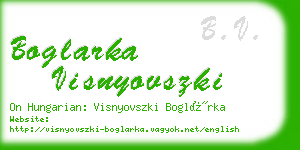 boglarka visnyovszki business card